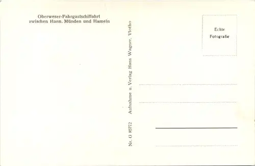 Oberweser-Fahrgastschiffahrt zw. Hann-Münden und Hameln -529010