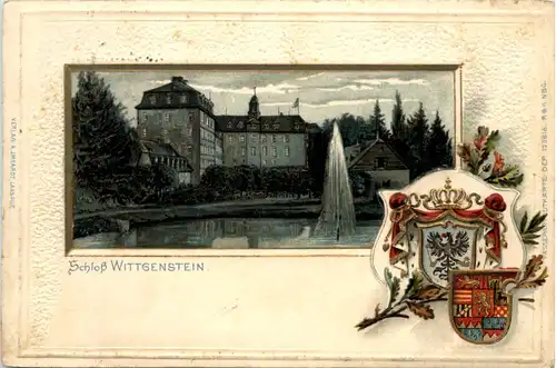 Schloss Wittgenstein - Litho - Laasphe -638726