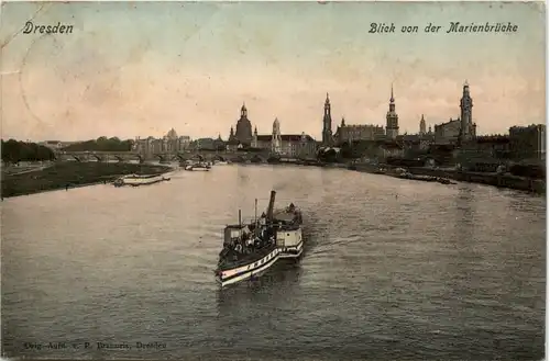 Dresden, Blick von der Marienbrücke -529278
