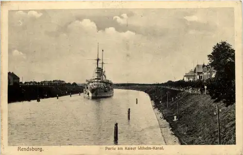 Rendsburg, Partie am Kaiser Wilhelm-Kanal -528286