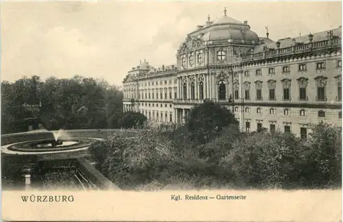 Würzburg, Kgl. Residenz - Gartenseite -529582