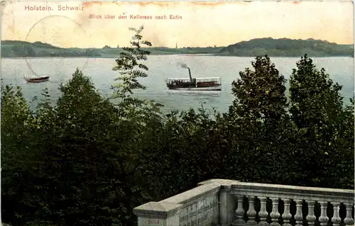 Holstein, Schweiz, Blick über den Kellersee nach Eutin -528386
