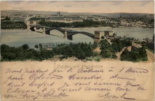 Coblenz mit Rheinbrücke -638544