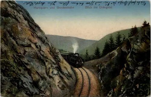 Harzquer und Brockenbahn - Blick ins Drängetal -528586