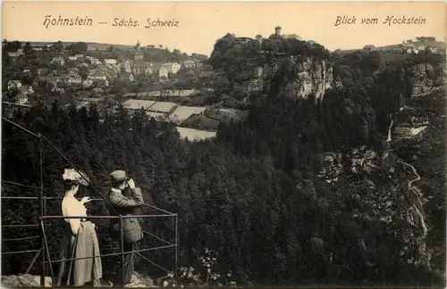 Hohnstein, Sächs. Schweiz, Blick vom Hockstein -530536