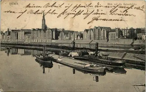 Bremen, Blick auf die Kaiserbrücke -528726
