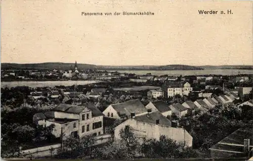 Werder a d Havel, Panorama von der Bismarckshöhe -531116