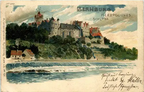 Bernburg - Herzogliches Schloss - Litho -603370