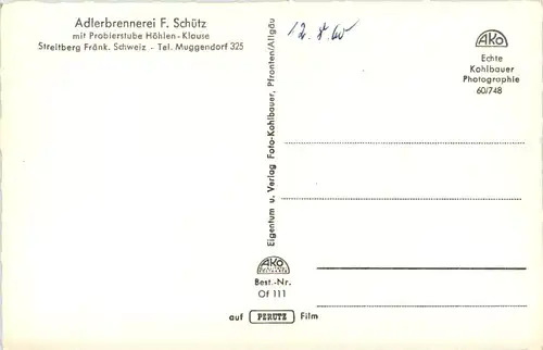 Streitberg - Fränkische Schweiz, Adlerbrennerei F. Schütz -530140