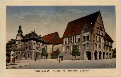 Nordhausen - Rathaus mit Stadthaus-Gebäude -614976