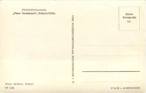 Tabarz, FDGB-Ferienheim Theo Neubauer -530038