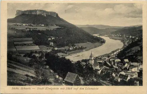 Königstein mit Blick auf den Lilienstein -530480