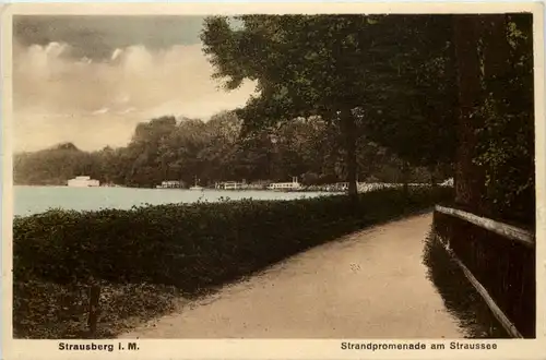 Strausberg i. M., Strandpromenade am Straussee -530284