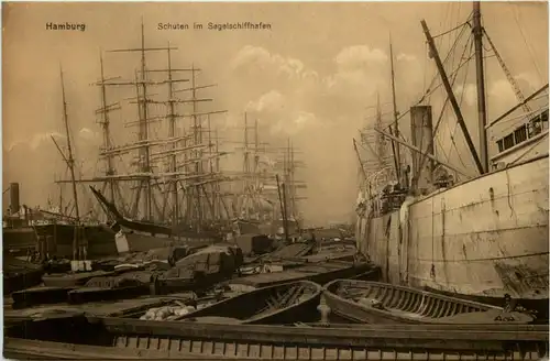 Hamburg, Schuten im Segelschiffhafen -529694