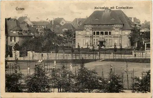 Essen, Moltkeplatz mit Tennisplätzen -531742