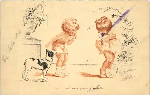 Kinder mit Hund -604768