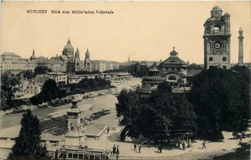 München, Blick zum Müllerschen Volksbade -530074