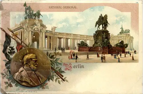 Berlin - National-Denkmal - Litho -604948