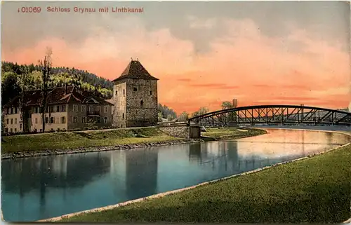 Schloss Grynau mit Linthkanal - Tuggen Schwyz -639744