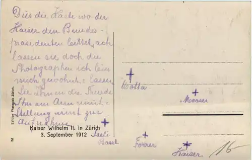 Kaiser Wilhlem II in Zürich 1912 -639340