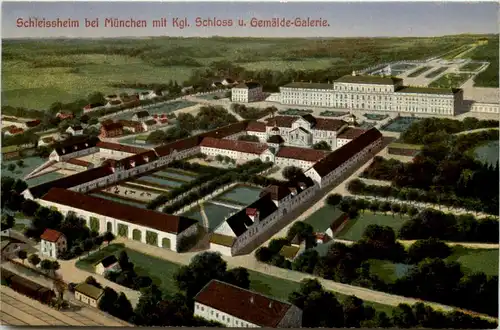 Schleissheim bei München mit Kgl. Schloss u. Gemälde-Galerie -530594