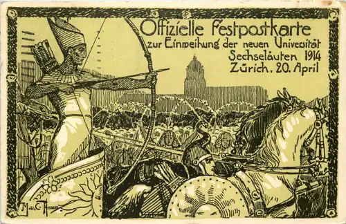 Zürich - Einweihung der Universität Sechseläuten 1914 -638958