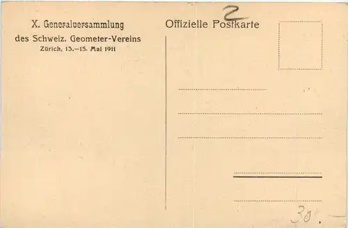 Zürich - x. Generalversammlung des Geometer Vereins 1911 -639070