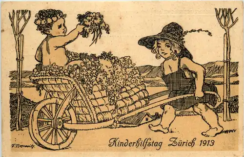 Kinderhilfstag Zürich 1913 -638976