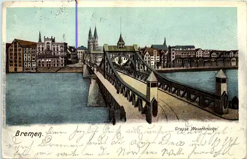 Bremen, Grosse Weserbrücke -504034