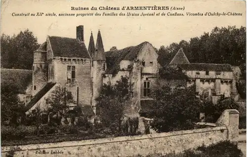 Ruines du Chateau d Armentieres - Feldpost 7. Armee-Corps -616986