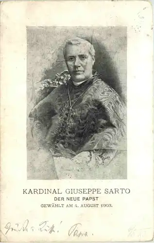 Kardinal Giuseppe Sarto - Der neue Papst 1903 -640824