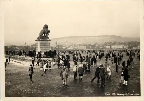 Zürich - Zürichseegefrörne 1929 -639196