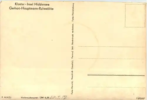 Kloster Insel Hiddensee, Gerhart-Hauptmann-Ruhestätte -531494