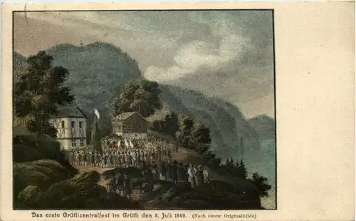 Das erste Grütlizentralfest im Grütli 1849 -639236