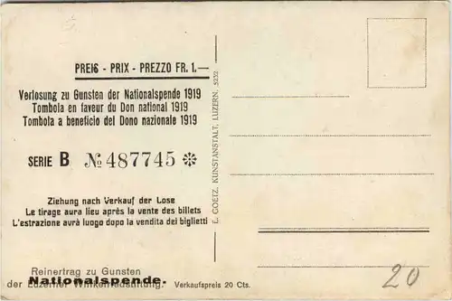 Schweiz Nationalspende 1919 - Der Freiheit eine Gasse -639550