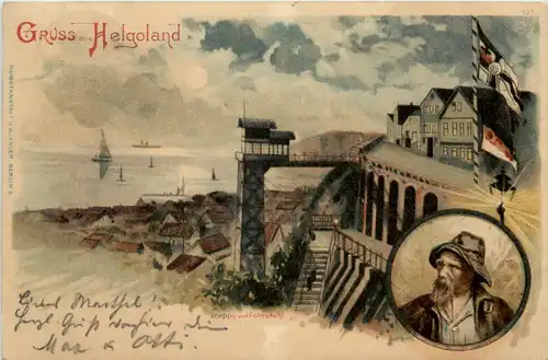 Gruss aus Helgoland - Litho -617426