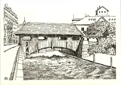 Zürich - gedecktes Brüggli -639602