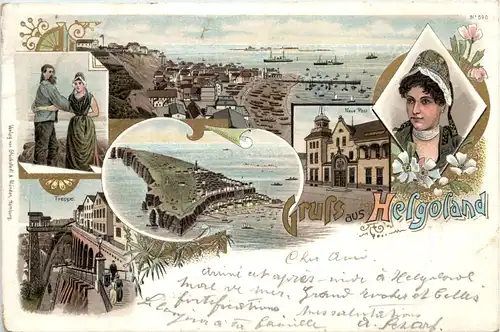 Gruss aus Helgoland - Litho 1896 -617446