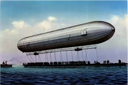 Der erste Aufstieg des Zeppelin - REPRO -617526