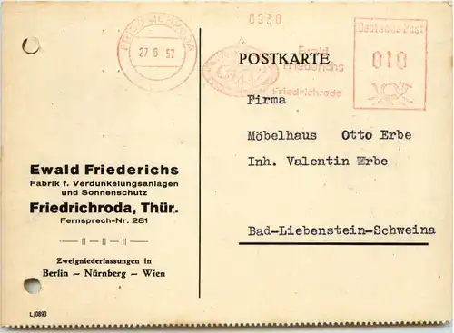 Friedrichroda - Ewald Friedrichs Fabrik für Verdunkelungen -617806