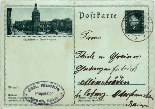 Mannheim - Neues Rathaus - Ganzsache -617826