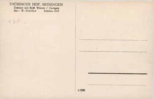 Meiningen - Gasthaus Thüringer Hof -617926