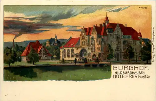 Hildburghausen - Hotel Burghof - Litho -618046