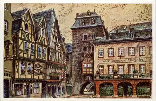 Linz am Rhein, Burgplatz mit Rheintor -505674