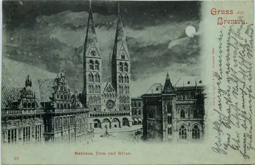 Gruss aus Bremen, Rathaus, Dom und Börse -505714