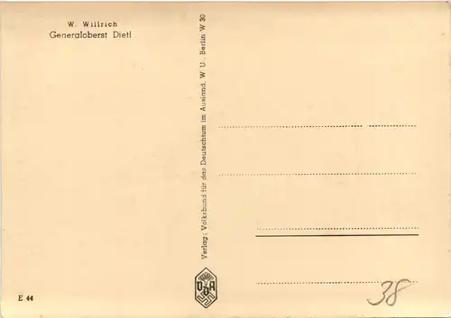 W. Willrich Karte - Generaloberst Dietl -641700