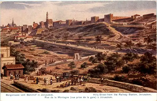 Bergstrasse vom Bahnhof in Jerusalem -640976