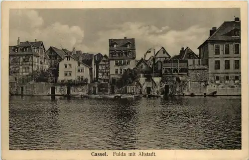Kassel, Fulda mit Altstadt -505954
