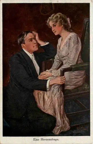 Künstler Ak - Eine Herzensfrage -619266