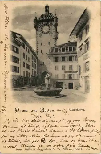 Gruss aus Baden, Stadtturm -506094